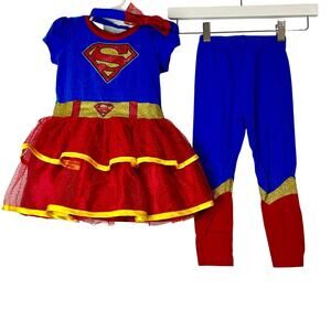 DC Comics Justice League Girls Supergirl Costume 4-Piece Outfit Set 3T FLAW